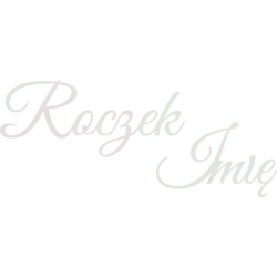 Złoty róż napis Roczek Imię dziecka, scrapki,  baza do makramy, zaproszeń, kartek, wycinanki, tekturki, dekor,  zestaw 10 szt